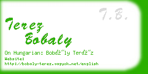 terez bobaly business card